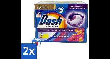 Dash - Lenor Collectie - Wasmiddel Capsules - All-in-1 Pods - Witte en Gekleurde Was - Gemberlelie & Guava - 17 Wasbeurten - Voordeelverpakking - 2 stuks