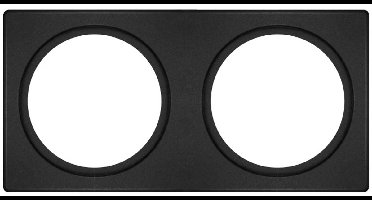 Ledvance Onderdeel | spot frame d68 100x200 2x d68 bk