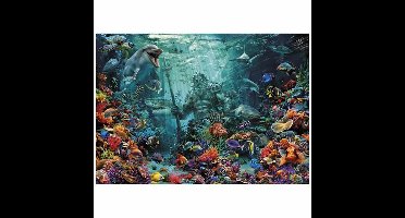 Puzzel Educa Poseidon in a Coral Reef