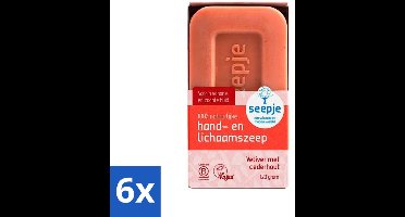 Seepje - Handzeep - Duurzaam & Milieuvriendelijk - Vetiver met Cederhout - 120 gr - Voordeelverpakking - 6 stuks