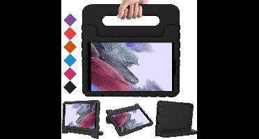 Hoes Geschikt voor Samsung Galaxy Tab A8 Hoes Kinderen Zwart - Hoes Geschikt voor Samsung Galaxy Tab A8 (2021 / 2022) kinderen Hoes - Backcover hoes met handvat - Ntech