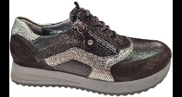 Waldlaufer Suede Dames Sneakers - Zwart - 37.5