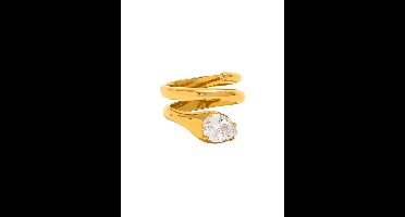 Cliste Couture - HYBRID RING met 18K Gold Plating - Stijlvolle en Duurzame Ring - Sieraden - Vrouwen Ring - Goudkleurig