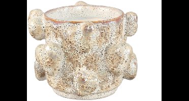 PTMD Bloempot Valentin - 19x19x14 cm - Keramiek - Creme