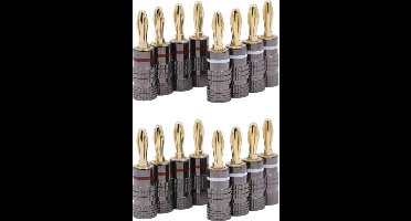 Bananenstekker verguld 4 mm