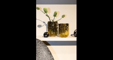 PTMD Alter Vaas - 19 x 19 x 26 cm - Glas - Geel