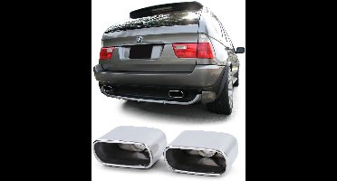 RVS Uitlaatsierstuk Sportlook Geschikt voor BMW X5 E53 3.0i (1999-2006)