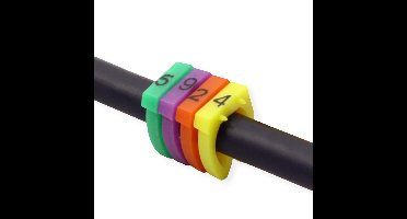 VALUE kabelmarkeerset voor patchkabels, 10 x 10 stuks, 5 - 6.5mm, veelkleurig