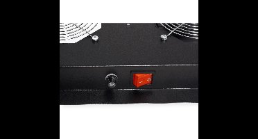 ROLINE dakventilatie-unit met 2 ventilatoren, thermostaat, zwart