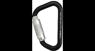 FA5020122 Kratos Safety Aluminium Karabijnhaak – automatische sluiting - zwart grijs