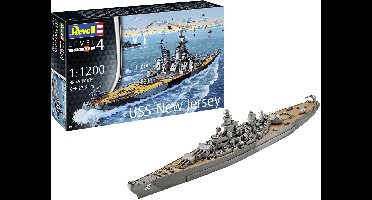 Revell Modelbouwpakket Schepen - 75183 USS New Jersey - BB-62 - Iowa-klasse - WWII Amerikaans Slagschip - Starter Kit Plastic - 1:1200 - Modelbouw