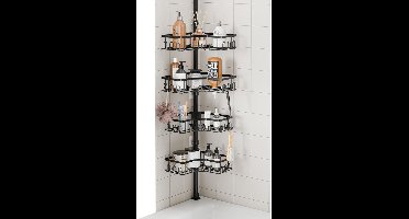 DailySupplies® Telescopisch Doucherek - Doucherek Zonder te Boren - Zwart