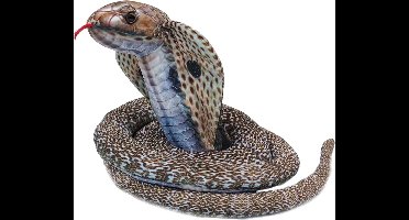 Pia Soft Toys Knuffeldier Cobra slang - zachte pluche stof - bruin - kwaliteit knuffels - 185 cm