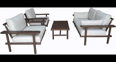 Loungeset Lagoon Acacia vintage - Donkere teak look