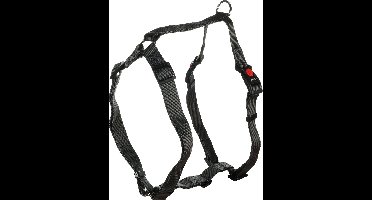 Flamingo Ziggi H-harnas - Harnas Honden - H-harnas Ziggi Donkergrijs Xl 70-110cm 25mm - 1st - 138086 - 1st