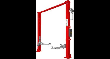 2-koloms hydraulische hefbrug 4 t 230V met elektrische ontgrendeling en bovenverbinding MW Tools HB240MCF