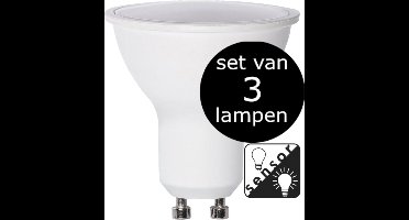 3-Pack | Schemersensor - Spot - GU10 - 4.7W - Warm Wit - 3000K