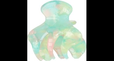 Haarsoires Haarspeld Haarklem 4cm – Marmer Print – Roze Groen