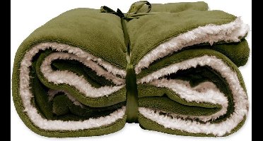 Unique Living Lars - Fleece - Plaid - 150x200 cm - Avocado Green