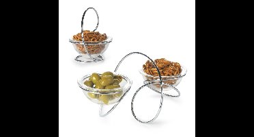 Black&Blum - Loop Serveerschaal - Single - 15x12.5x15 cm - Zilverkleurig
