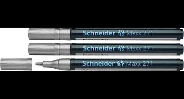 Schneider lakmarker - Maxx 271 - 1-2 mm - zilver - 3 stuks - S-127154-3