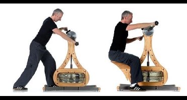 NOHRD WaterGrinder Bovenlichaamtrainer Beukenhout – Waterweerstand – Kracht & Uithoudingsvermogen – Inclusief Trainingsmonitor – Luxe Houten Design