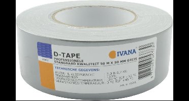 Ivana D-Tape Standaard grijs 50mmx50mtr