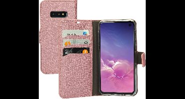 Mobiparts hoesje geschikt voor Samsung Galaxy S10e - Saffiano Wallet/Portemonnee hoesje - Magneet Sluiting - 3 Opbergvakken - Roze