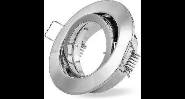 Ledmaxx Inbouwspot rond chroom kantelbaar bajonetsluiting voor GU10 | zaagmaat 68mm | GU10 | Max 1x50W exclusief