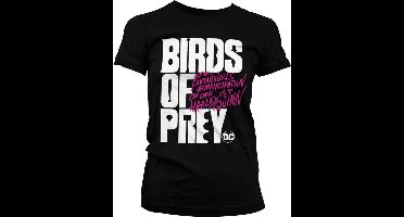 DC Comics Harley Quinn Dames Tshirt -S- Birds Of Prey - Logo Zwart