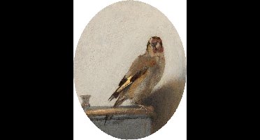 Het puttertje, Carel Fabritius - Foto op Behangcirkel - ⌀ 100 cm