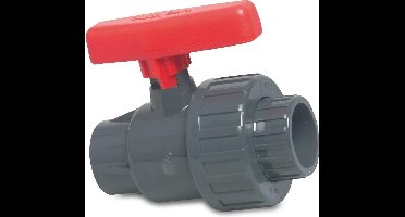 Mega Kogelkraan PVC-U 32 mm lijmmof 16bar DN25 grijs type Safe 525