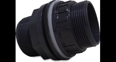 VDL Doorvoer PVC-U 20 mm x 3/4" x 3/4" lijmmof x buitendraad x buitendraad 10bar grijs