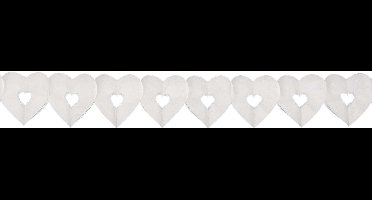 Hartguirlande groot 6m. wit