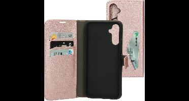 Mobiparts hoesje geschikt voor Samsung Galaxy A14 4G/5G - Wallet/Boekhoesje - Eco Leer - Magneet Sluiting - Opberg vakken - Roze