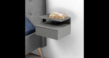 Sohome Zwevend Nachtkastje Chauntel met lade - Grijs