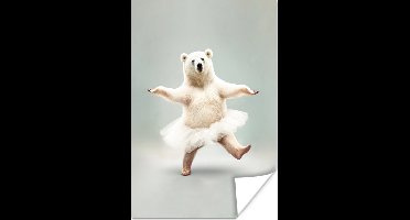 PosterMonkey - Poster - IJsbeer - Rok - Portret - Wit - Poster in lijst - Frame - 40x60 cm - Poster met kader