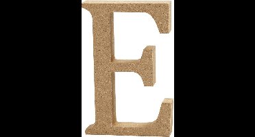 Letter, E, H: 13 cm, dikte 2 cm, 1 stuk