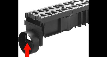 Wovar Zijuitloop voor Ondiepe Lijngoot 55 mm Hoog | Per Stuk | Afvoergoot