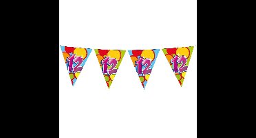 VLAGGENLIJN 12 JAAR HAPPY BIRTDHAY - Haza Original Vlaggenlijn Multicolor 12 Jaar 10 Meter