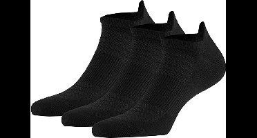 Apollo - Bamboe sneakersokken met mash - Zwart - Maat 47/50 - Bamboe sneakersokken grote maten - Naadloze sokken