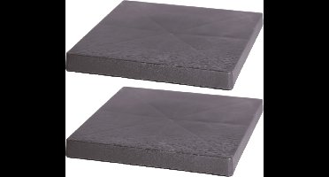 Prosperplast Plantenonderzetter - 2x - antraciet - 40 cm - kunststof - multiroller Trolleys voor kamerplanten