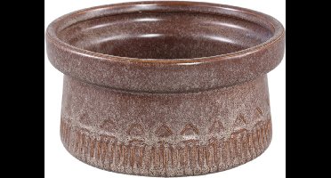 PTMD Rail Bloempot - 19 x 19 x 10 cm - Keramiek - Bruin