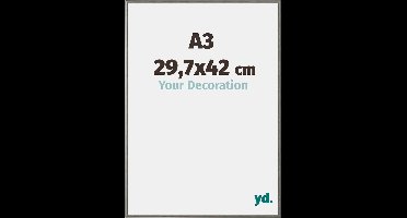 Your Decoration - Fotolijst A3 29,7x42 cm - Aluminium - Mercury Structuur - New York