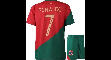 Ronaldo Portugal Voetbaltenue Thuis - Voetbal Tenue Kinderen - Shirt en Broekje - Jongens en Meisjes - Volwassenen - Heren en Dames - Maat L
