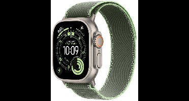 Apple Trail Loop Band voor de Apple Watch | 44/45/46/49 mm - Maat S/M - Neon / Green Black Titanium