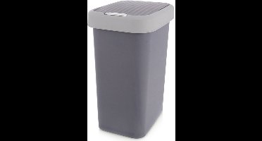 Prullenbak Plastic Grijs 25 l - Afvalmand - Afvalemmer