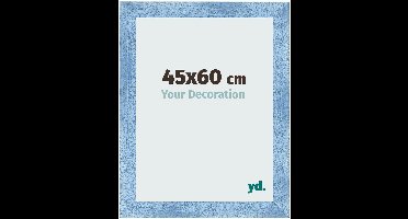 Your Decoration - Fotolijst 45x60 cm - MDF - Helder Blauw Geveegd - Pisa