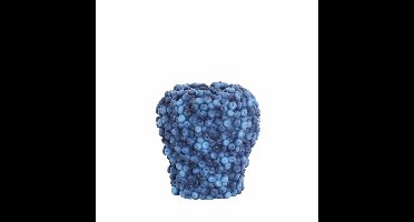 Light & Living Vaas Berries - Blauw - Ø25x25cm - Plastic - - Bloemenvaas - Woondecoratie - Decoratieve vaas voor woonkamer of slaapkamer