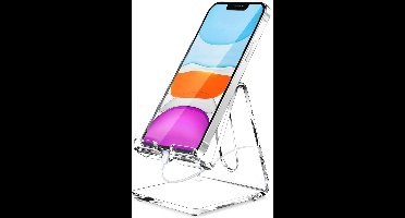 Draagbare Acryl Telefoonstandaard voor Bureau - Compatibel met Smartphones en Tablets